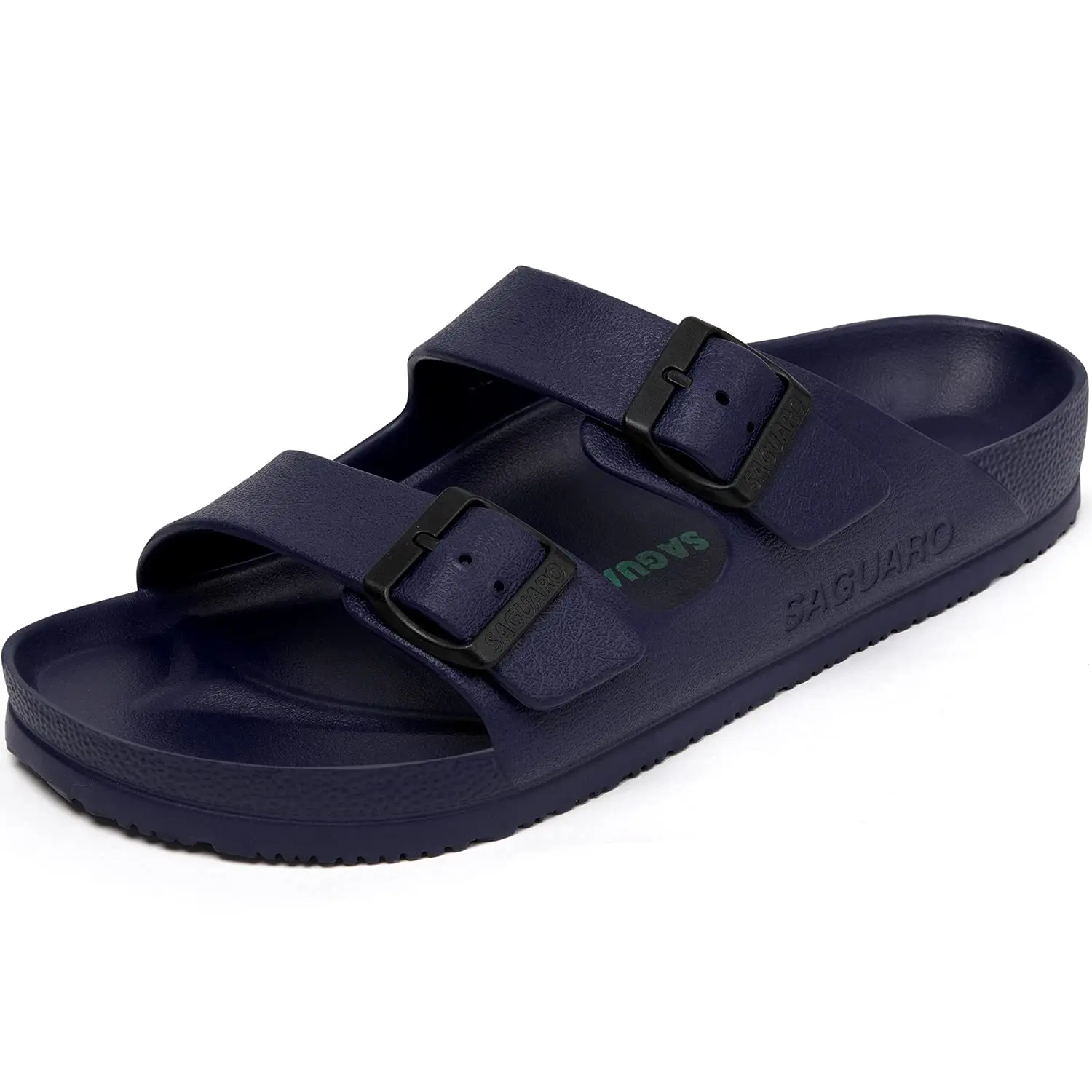 

EVA Two Buckle Unisex Summer Shoes Women Slides EVA Open Toe Slippers Sandals, 8 colors