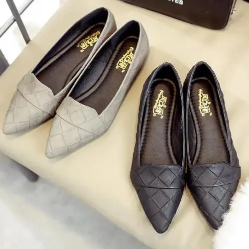 

flat shoes 2022 PU Leather Pointed hardwearing & different size for choice & anti-skidding Rubber 407466