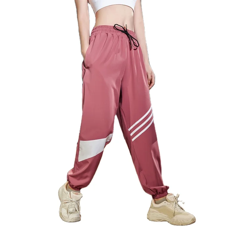 

New Style Loose-Fitting-Foot-Closed Running Fitness Pants Thin Pants Women's Quick-Drying High-Waist Sports Yoga Pants, As shown