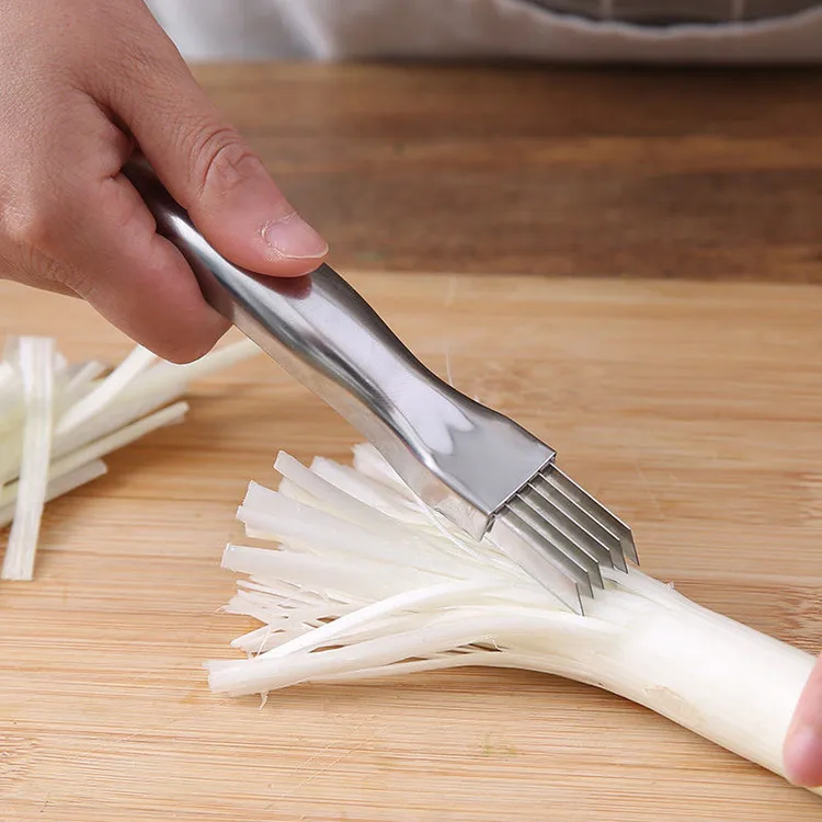 

Stainless steel chopped green onion knife kitchen tool slice cutlery vegetable cutter sharp scallion cutter shred knife