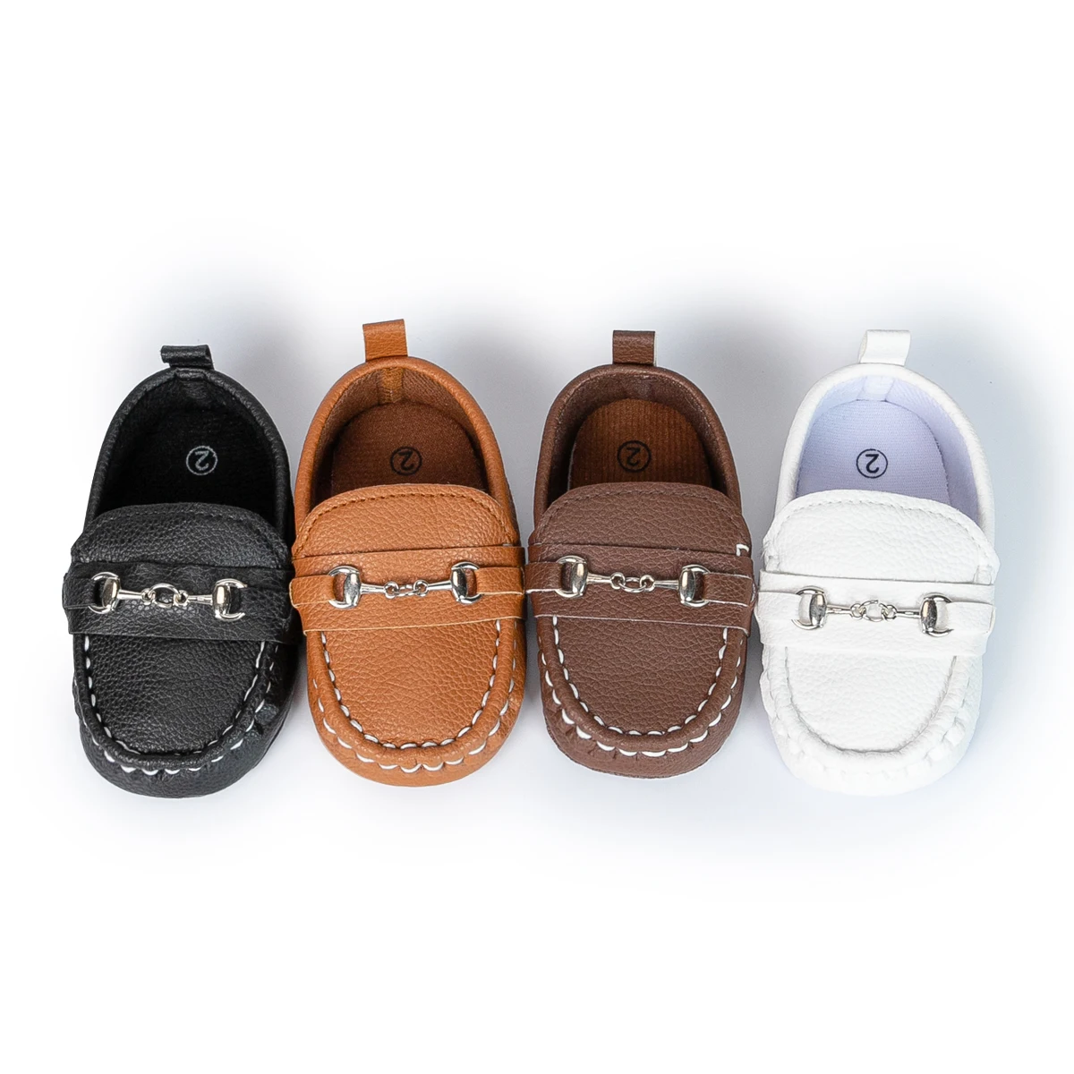 

New Arrival Fashion Casual Baby Boy Infant Moccasin Toddler Loafers Shoes, White,black