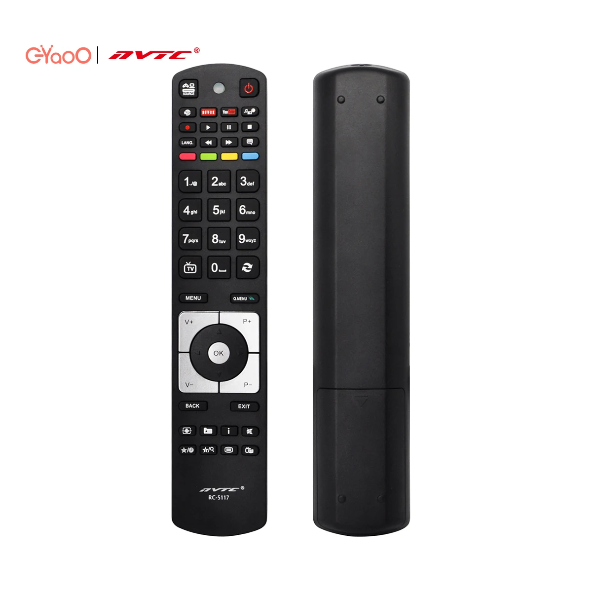 

NVTC RC-5117 For Hitachi Smart TV Remote Control, Black