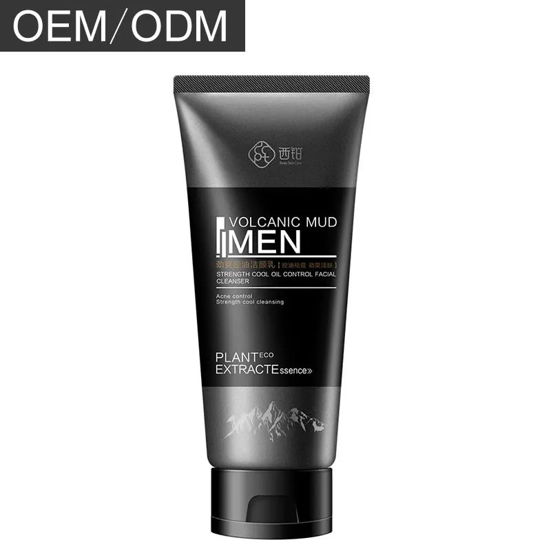 

Custom OEM Private Label Men Organic Activated Face Cleaning Volcanic Charcoal Foaming Facial Cleansing Foam Cleanser for Face