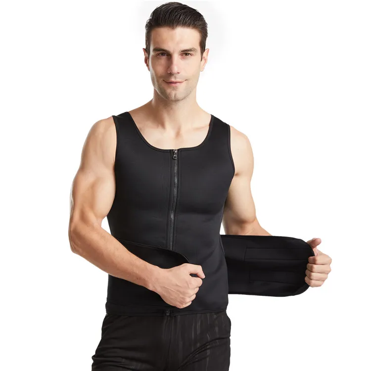 

Maikete Slimming Sweat Sauna Suits Weight Loss Shapewear Neoprene Corset Waist Trainer Shaper Sauna Vest Men, Black ,blue , brown , grey