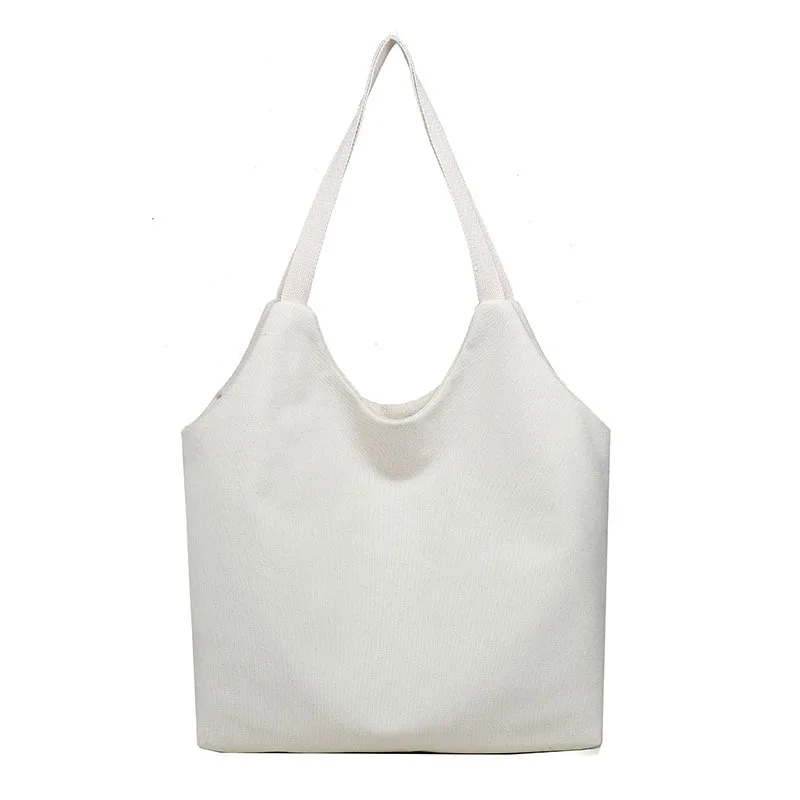 

Large-capacity Fashion Shopping Bag Literary Environmental Protection Canvas Tote Bag Japanese Foreign Trade Shoulder Bag, Yellow light grey green black white