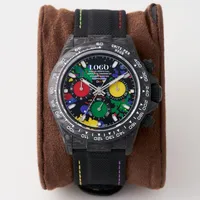 

Diver noob watch 7750 timing movement Carbon fibre case Rolexables Daytona DiW Rollex watch