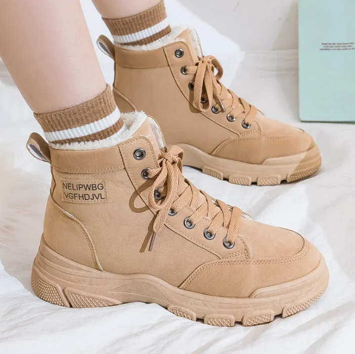 

Latest design fashion shoes fashion warm girls' winter boots, Black/khaki