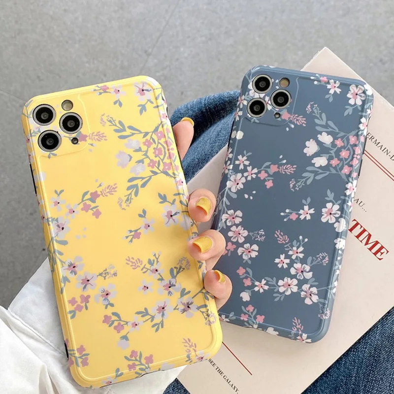 

Vintage Flower For iPhone 13 Pro Max 12 11 X XR XS Max Phone Case 7 8 Plus SE2020 Soft TPU Luxury Floral Back Cover Coque Funda