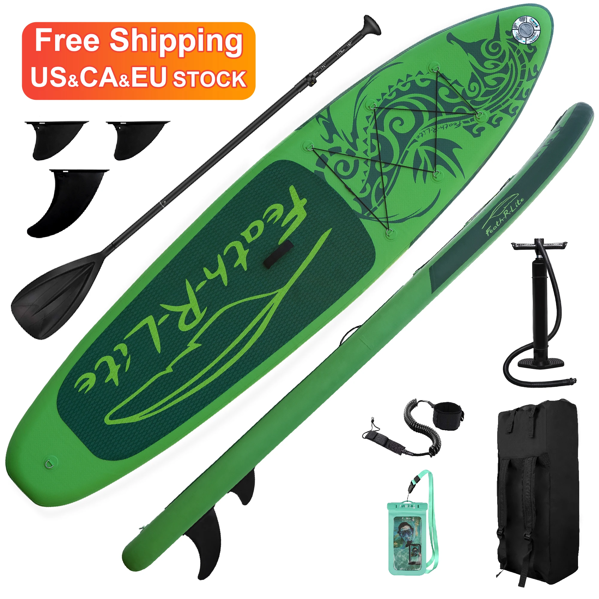 

FUNWATER Free Shipping Dropshipping OEM 10'6 wake surf paddle board stand up paddleboard epoxy surfboard watersports inflatables