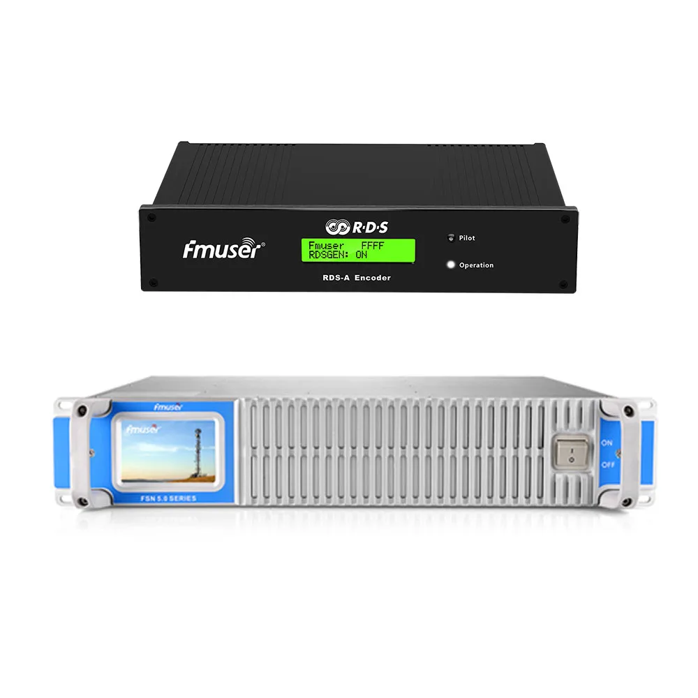 

FMUSER FMT5.0 600W FM Radio Transmitter FM Broadcasting RDS Encoder with TA MPX in RDS OUT For Radio Station Display