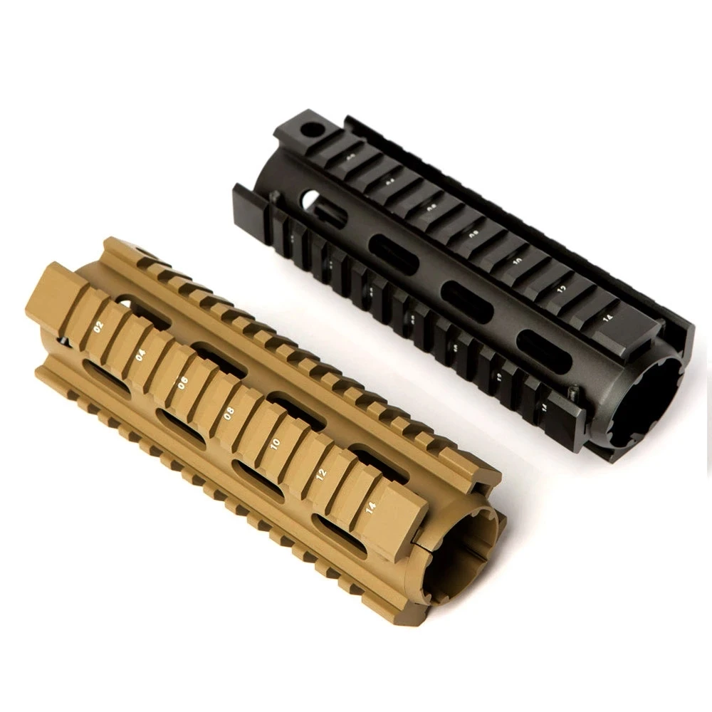 

Ar15 M4 Rifle Carbine Length Weaver Picatinny Quad Rail Handguard 6.7 inch Picatinny ar 15 accessories, Red