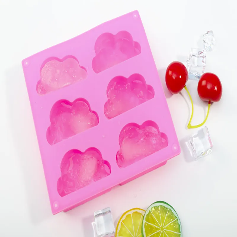 

LOVE'N LV034 Diy handmade 6 even cloud mousse cake baking silicone mould epoxy resin molds cloud-shaped ice cube mold