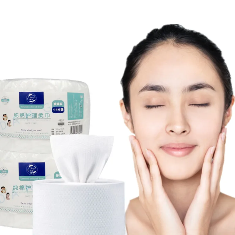 

Organic Facial Tissue Makeup Remover Pads Nonwoven Fabric Towel or Disposable Towel Makeup Remover Wipes
