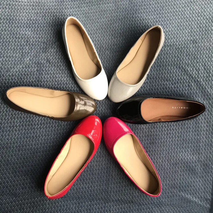 

ladies rubber ballerina black pumps brown lady ballet flats shoes for womens