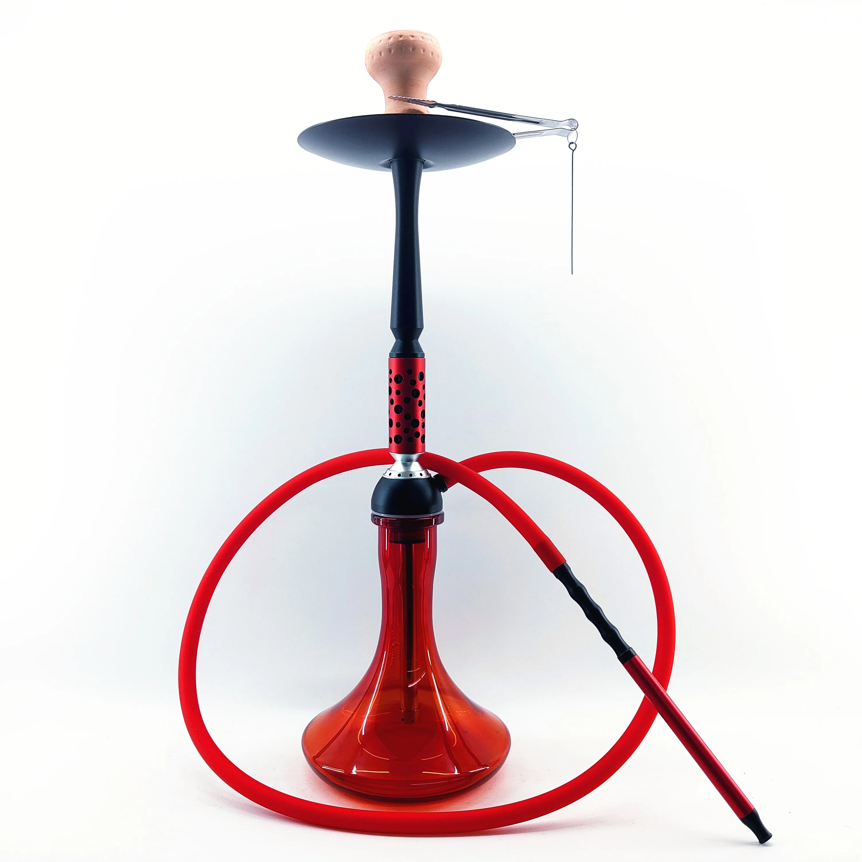 

red glass hookah jar flask shisha smoking hookah in set base modern hookah, For optional