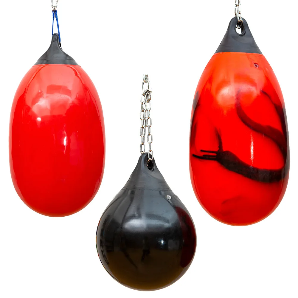 

2022 Amazon/EBAY hot Fitness Sport Heavy Boxing Ball Punching Bag Aqua Inflatable Water Punching Bag for cardio training, Black/transparent