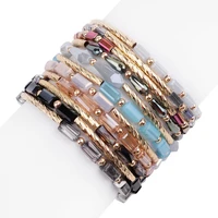 

New Fashion Multilayer Crystal Beads Bracelet Acrylic Bracelet For Women Men