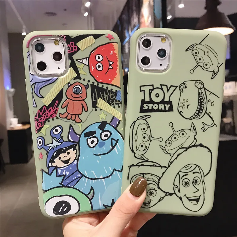 

Free shipping For iPhone 11 Pro Max 11Pro Xs X 8 Monster Inc University Toy Story Gel Case, Colorful