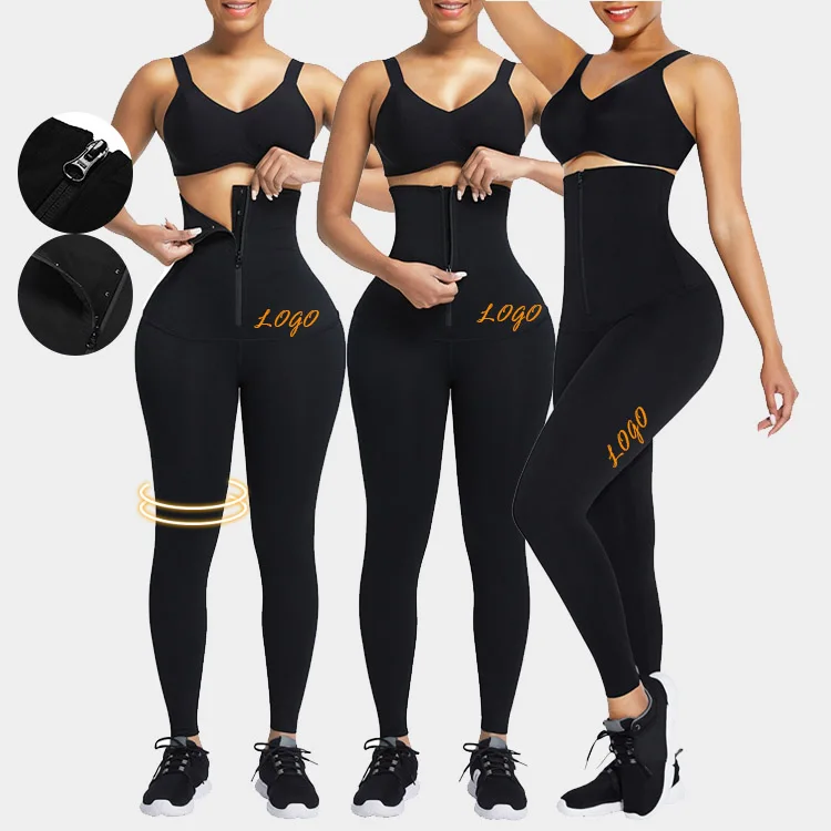 

Logo Service Breathable Zipper Design Enhancer Butt Lifter Leggings Compression Leggings Waist Trainer