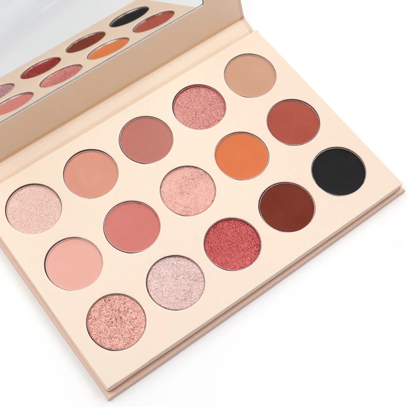 

nude color Vegan eyeshadow custom eyeshadow palette, 15 colors