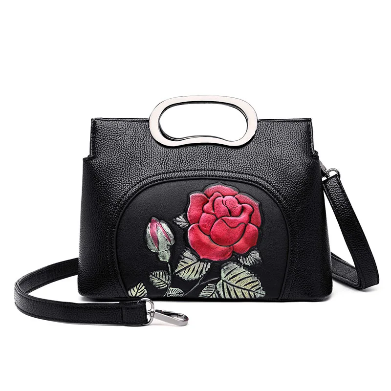 

2021 new handbags for women luxury retro rose women shoulder hand bag