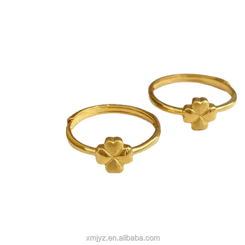 

Certified In Stock Wholesale 5G Gold New Bamboo Ring Pure Gold 999 Wheat Ring Female 24K Pure Gold Geometric Ring