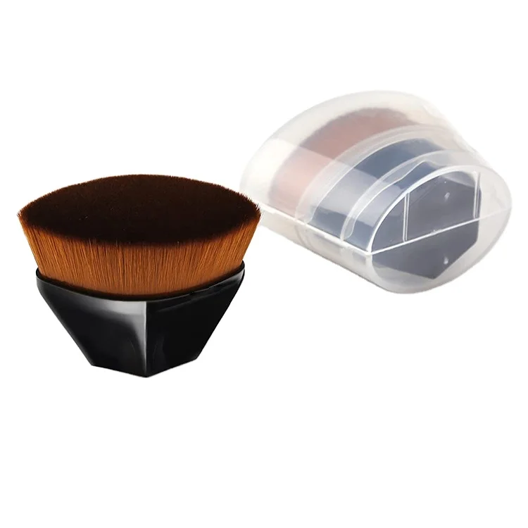 

Foundation Makeup Brush Flat Top Blush Liquid Powder Foundation Brush For Blending Liquid, Black