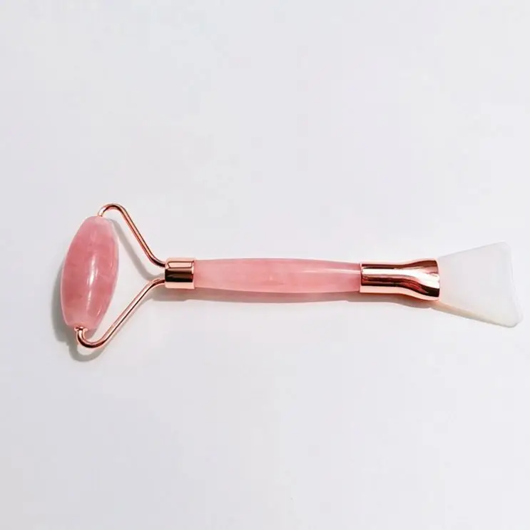 

Good Selling Natural Jade Facial Roller rose quartz roller brush