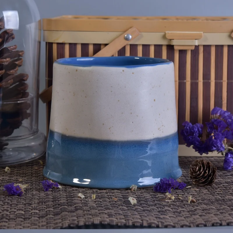 Iridescent handmade glazed ceramic candle jars tealight candle holders home decoration factory