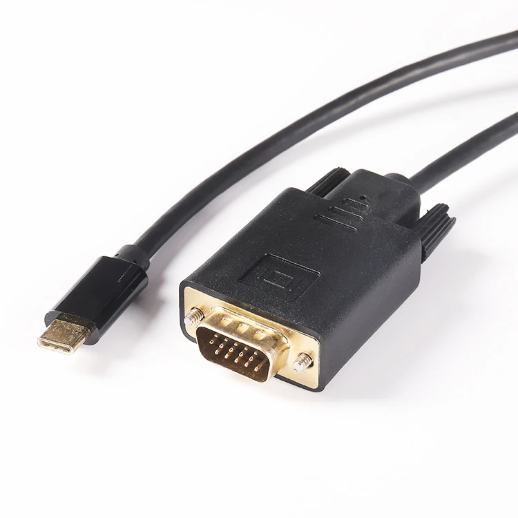 

1meter 1080P 4K 60HZ USB C Type C male to VGA male Adapter Cable, Black/white/customized