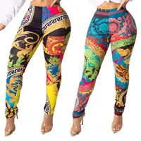 

fashionable latest design 2019 high waist pants women clothing