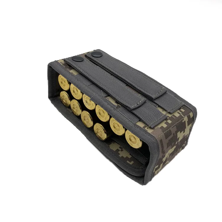 

12G tactical sports bullet bag 16 shotgun storage bag molle accessory multifunctional belt bag, Khaki, green, black, acu camouflage, cp camouflage