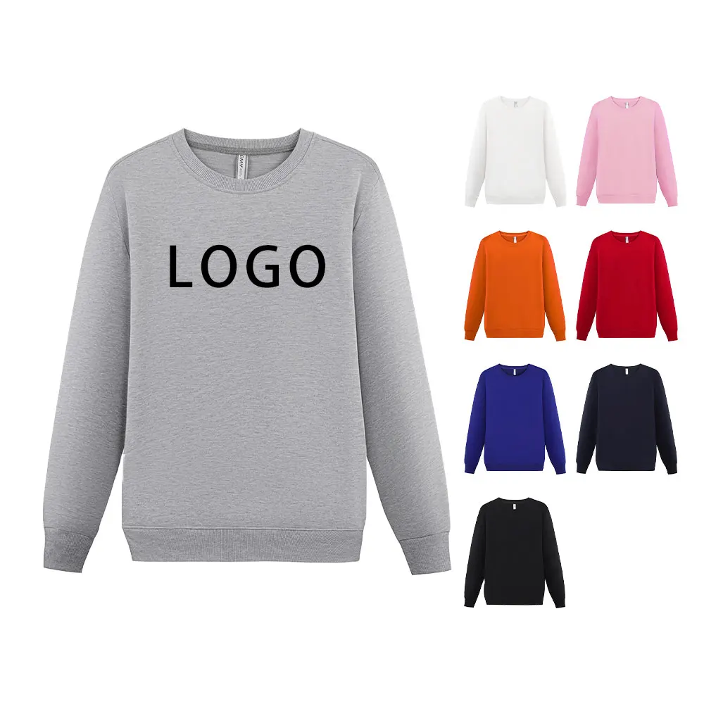 

100% Cotton sweatshirt unisex fashion embroidery sweatshirt casual solid oversized sweatshirt custom printing