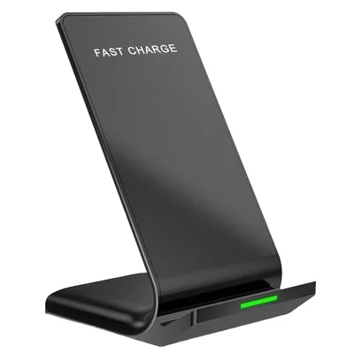 

N700 Qi Fast Charging Stand 10W Double Coils Quick Wireless Charging vertically charging Wireless Charger Desktop Holder, Black,white