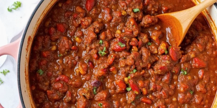 Step-by-step images of making chili