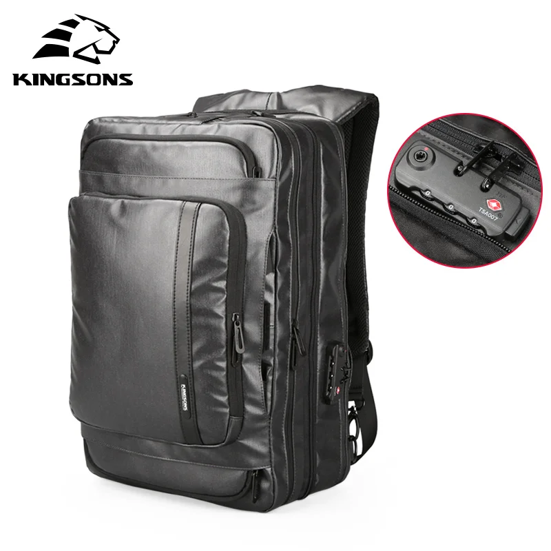 

kingsons expandable men's anti-theft travel backpack bag anti theft business laptop travel backpack with shoulder strap