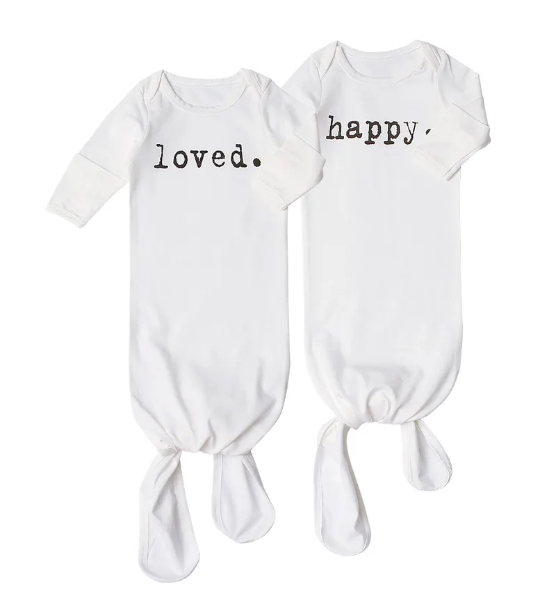 

2021 Newborn Baby Sleepy Letter Printed Sleepwear Romper Sleeping Bags