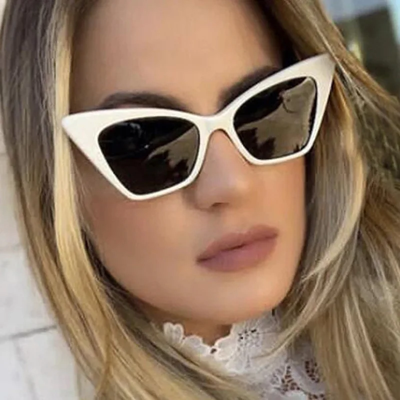 

2021 New Women Rectangle Vintage Sunglasses Brand Designer Retro Points Sun Glasses Female Lady Eyeglass Cat Eye Driver shades