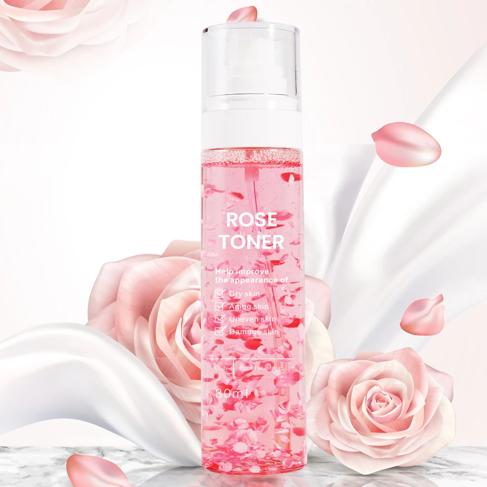 

Wholesale OEM/ODM moisturizing hydrating skin care Spray Face Toner skincare pure rose water facial mist face toner spray