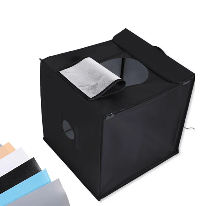 

popular photo studio photographic LED shooting box with 4 colors backgrounds Light Box