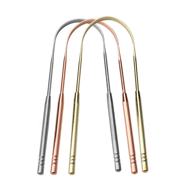 

Oral Hygiene U Shape Tongue Cleaner Scraper Rose Gold limpiador de lengua