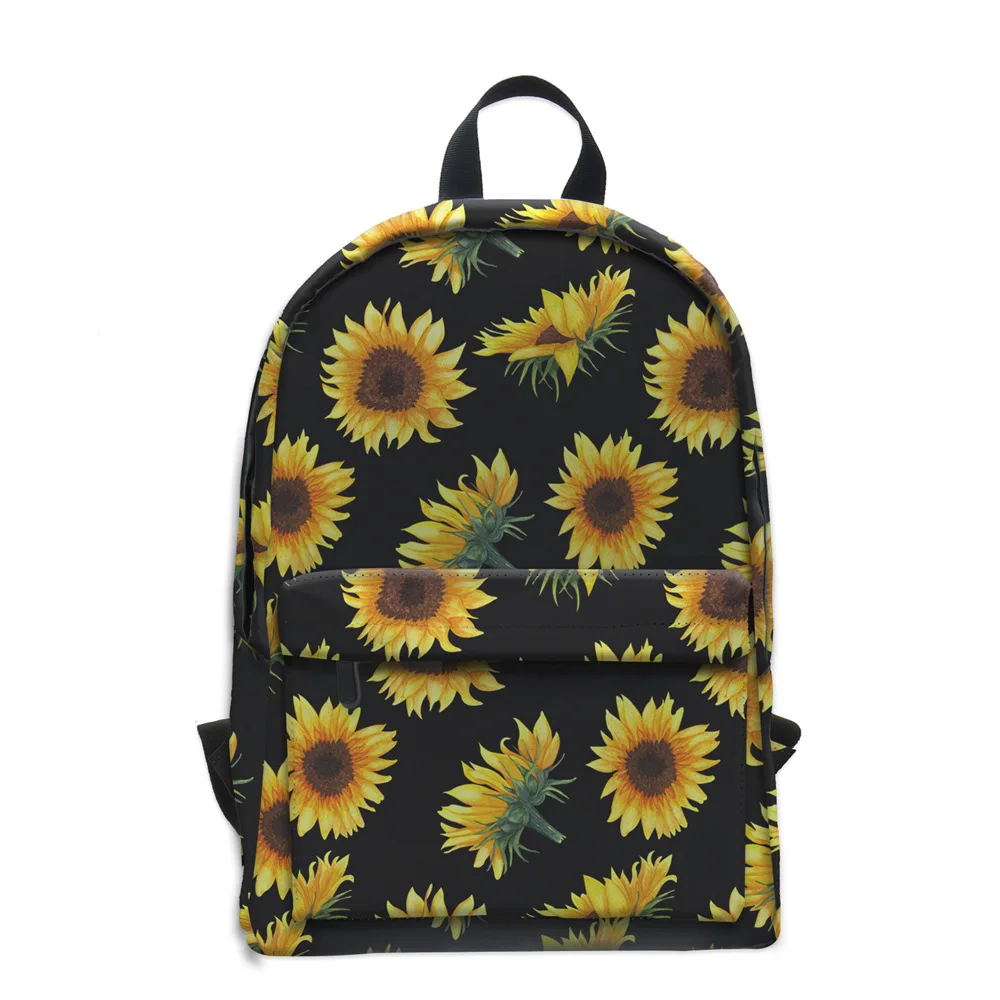 

New Oxford cloth sunflower printing waterproof school bag women's backpack