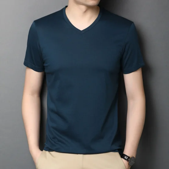 

Mulberry Silk Short Sleeve Sports T-shirts Oversize-t Shirt, Customized color