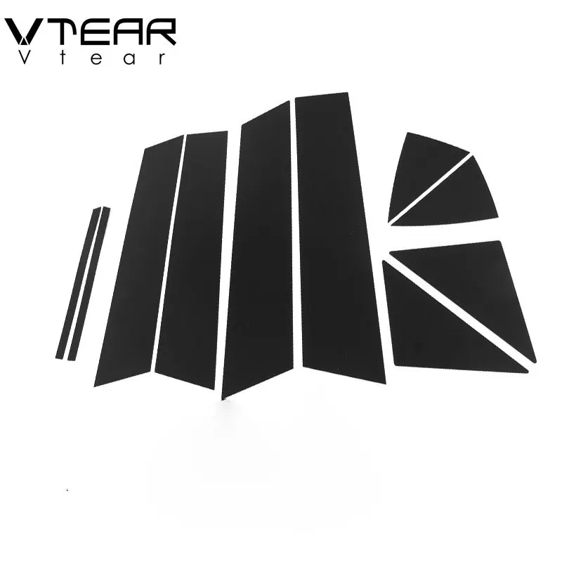 

Vtear For Mazda 3 accessories car window B C pillar sticker column post trim film car-styling pillars center middle panel 06-13, Black