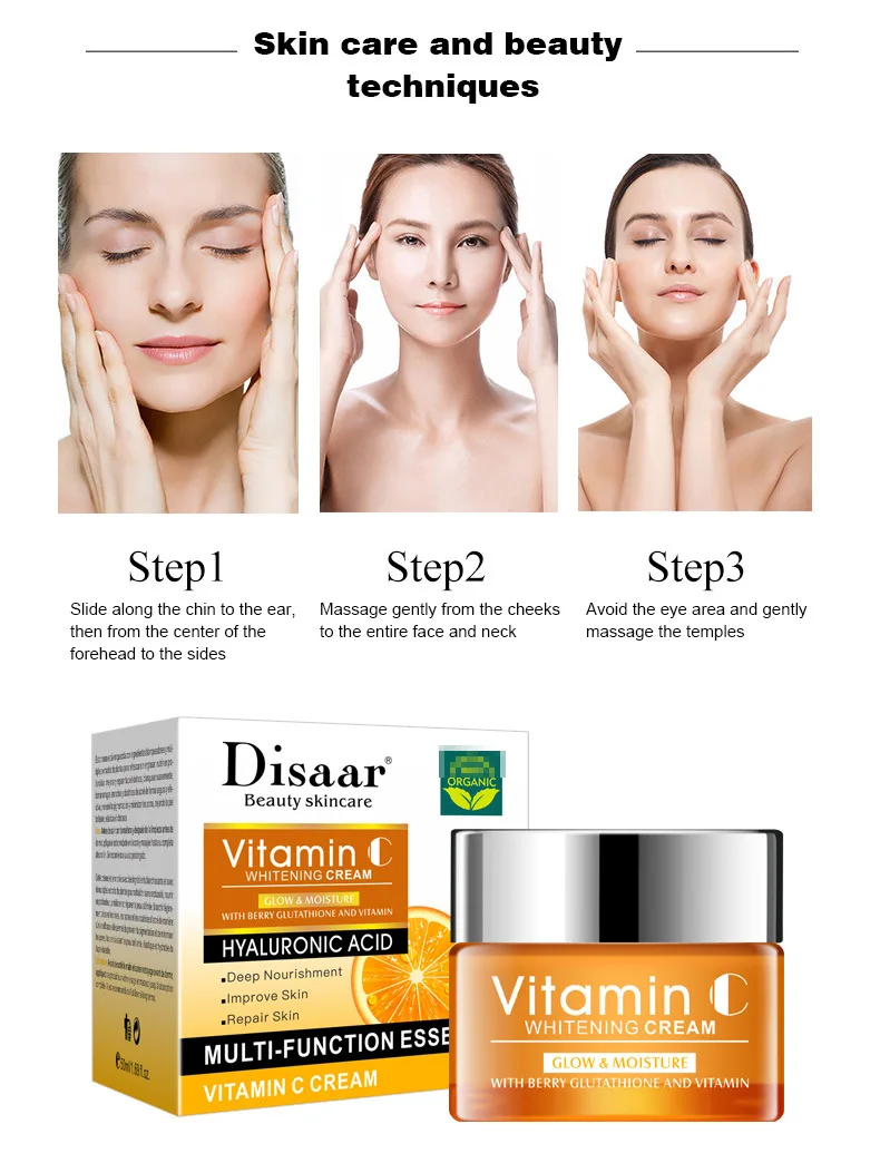 Disaar Skin Care Moisturizing Whitening Vitamin C Facial Cream
