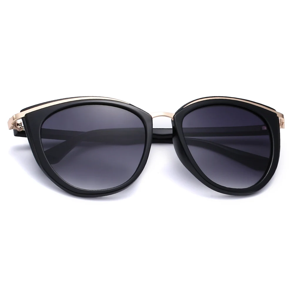 

Black cat eye polarized ladies plastic sunglasses wholesale