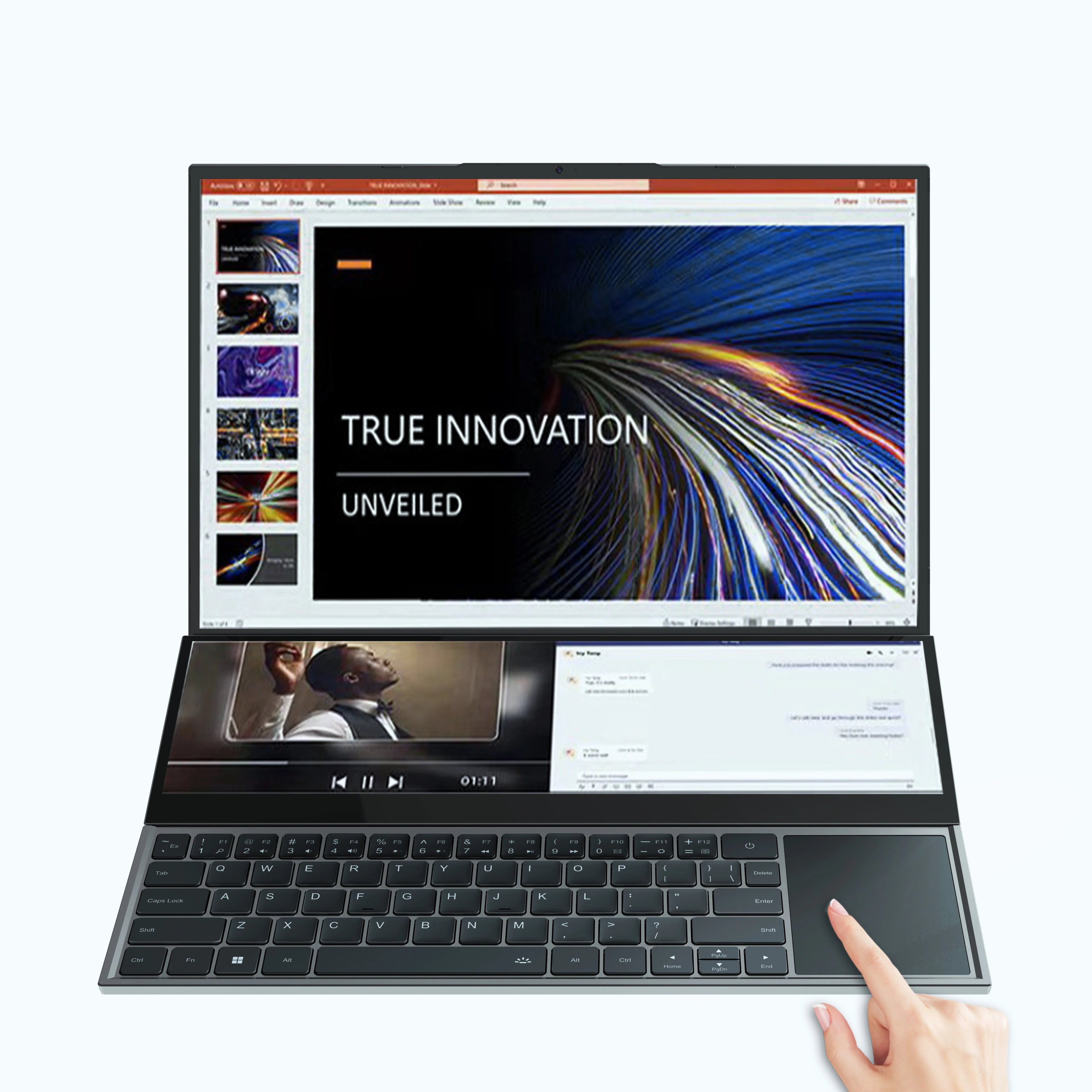 

2022 new style 16 inch I7 10850H 10GEN gaming laptop 64G RAM 1TB Win11 win10 Games touch dual screen Ordinateur Portable Laptop