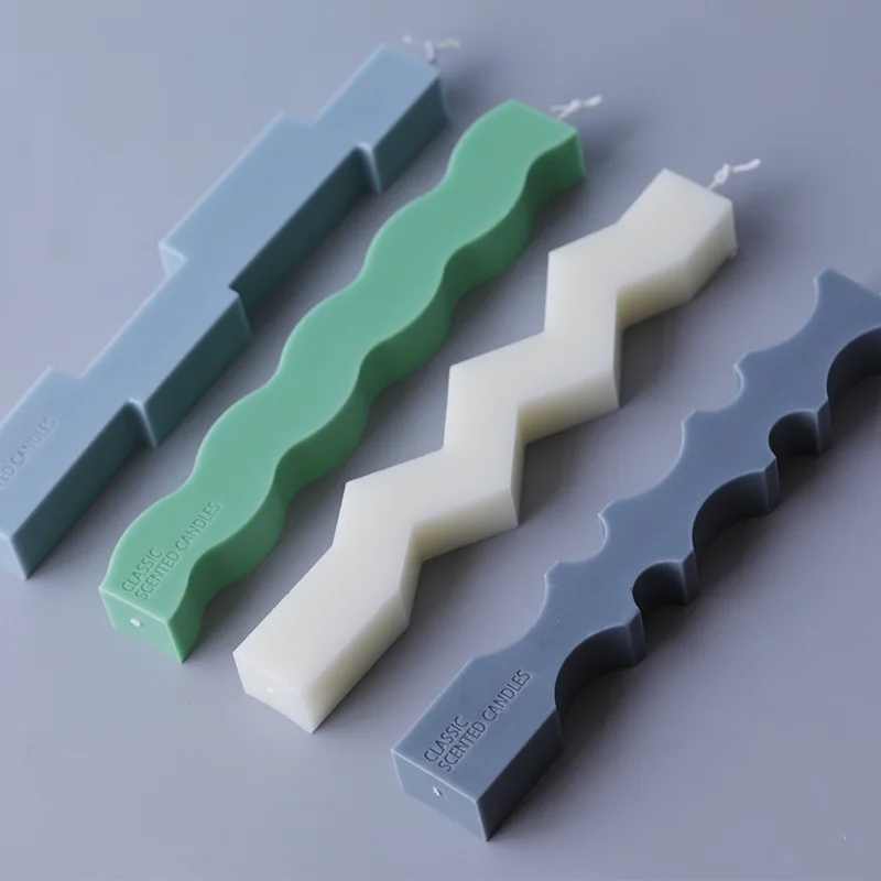 

5 styles Creative Irregular strip Candle Silicone molds for beewax Aromatherapy candle mold Aroma Candle mould