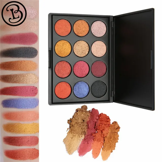 

Wholesale low moq 12 color metallic eyeshadow