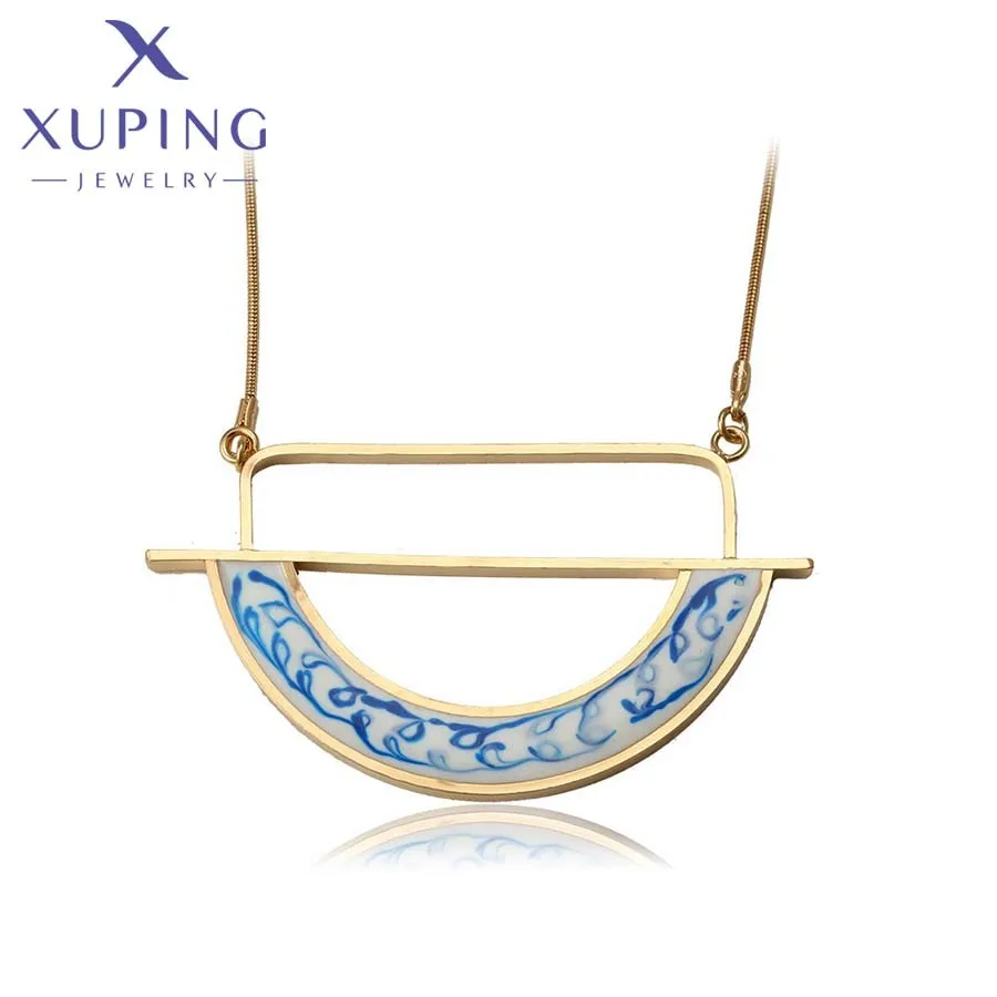 

43904 Xuping jewelry Fashionable and exquisite 18K gold color luxury design jewelry necklace ladies necklace
